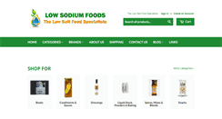 Desktop Screenshot of lowsodiumfoods.com.au