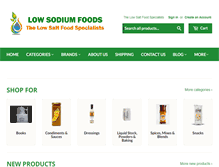 Tablet Screenshot of lowsodiumfoods.com.au